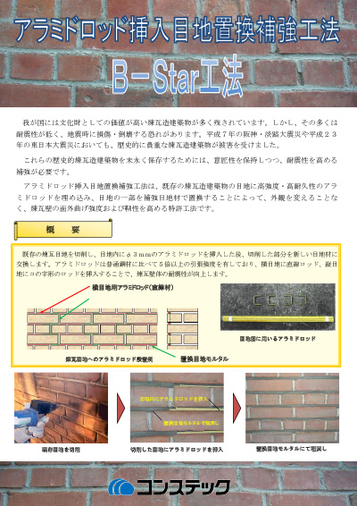 B-Star工法 〜レンガ造建造物の補強〜