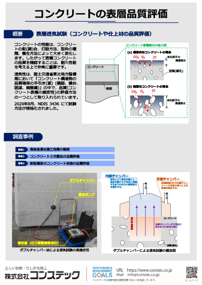 コンクリートの表層品質評価