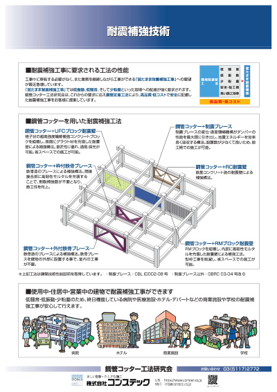 間接接合工法　鋼管コッター工法